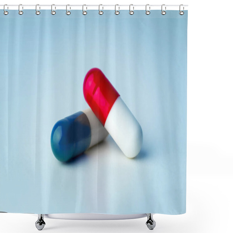 Personality  Closeup Medicine Capsules Shower Curtains