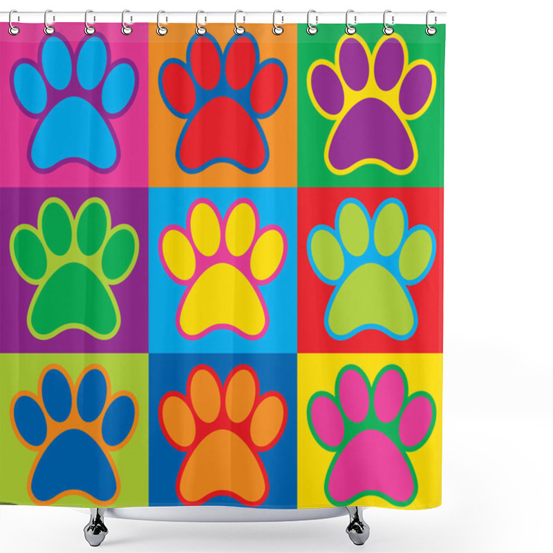 Personality  Pop Art Paws Shower Curtains