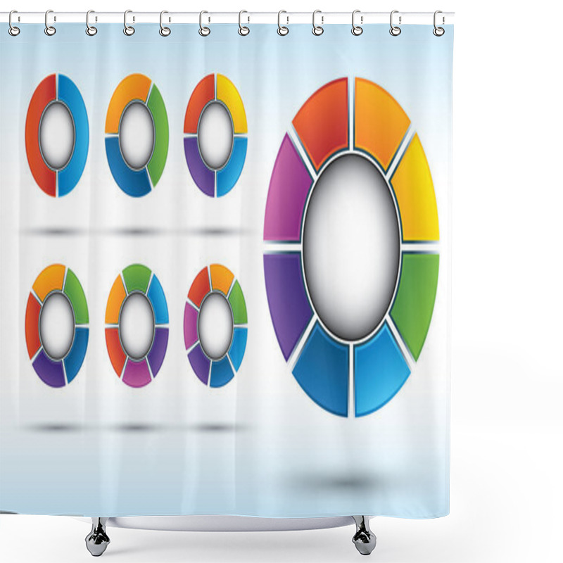 Personality  Segmented Spheres Shower Curtains