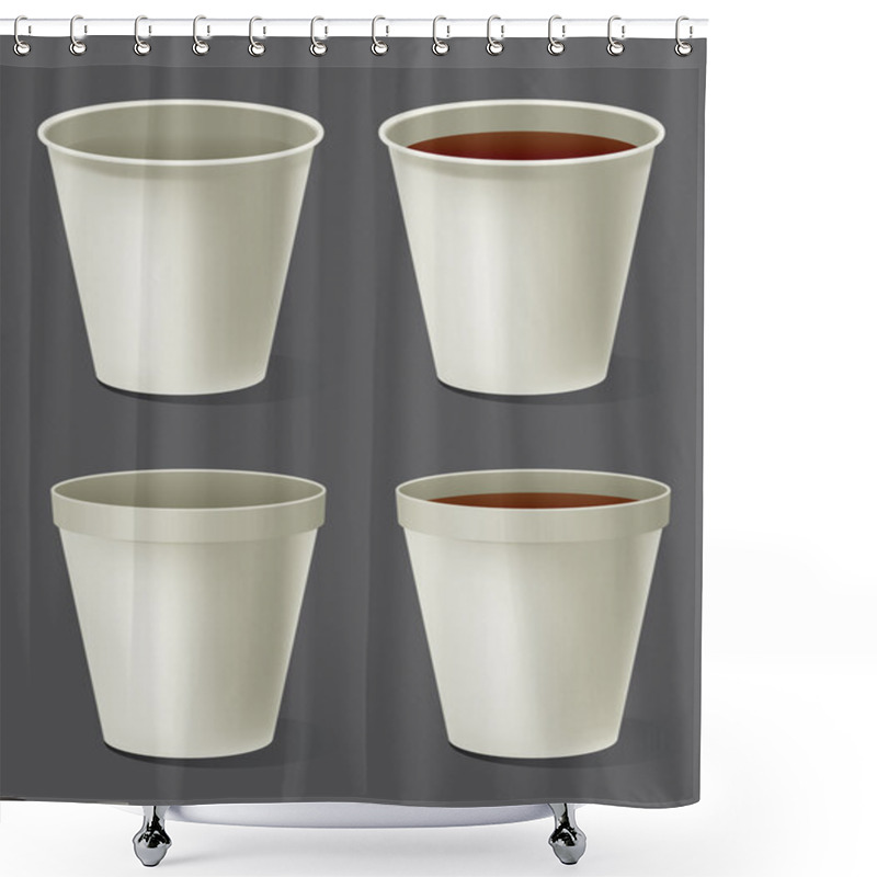 Personality  Styrofoam Cup Of Coffee Shower Curtains