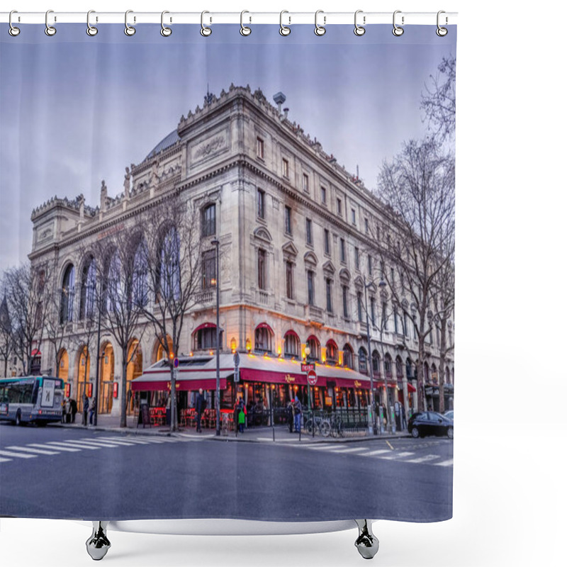 Personality  Paris, France - 04 March, 2023: People Walking In The Streets Of The 1st Arrondissement Of Paris. Also Known As Louvre, The Arrondissement Hosts Several Luxury Stores. Shower Curtains