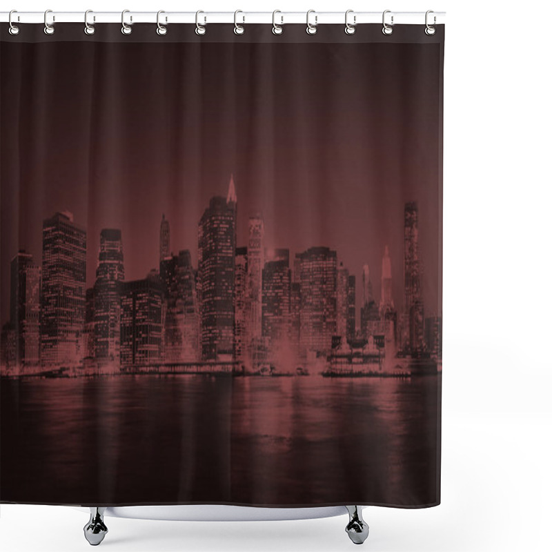 Personality  Beautiful Modern Cityscape Shower Curtains