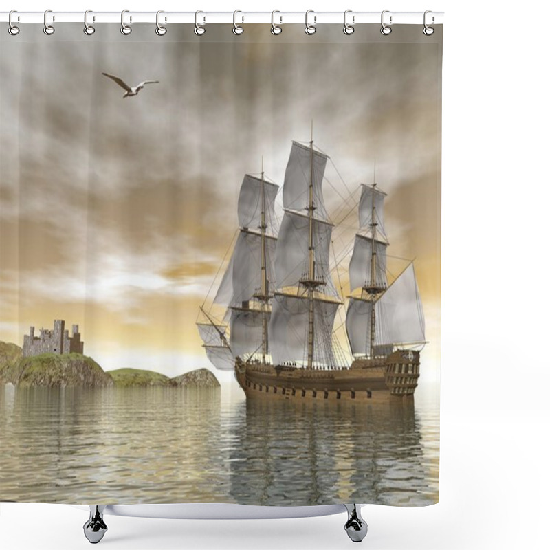 Personality  Back Home - 3D Render Shower Curtains