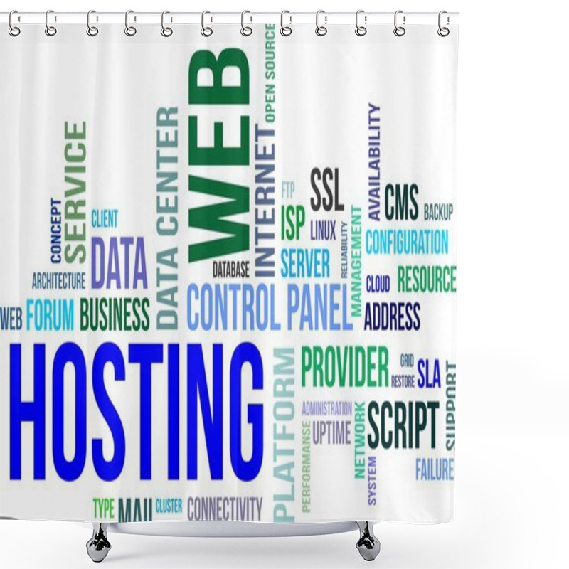 Personality  Word Cloud - Web Hosting Shower Curtains