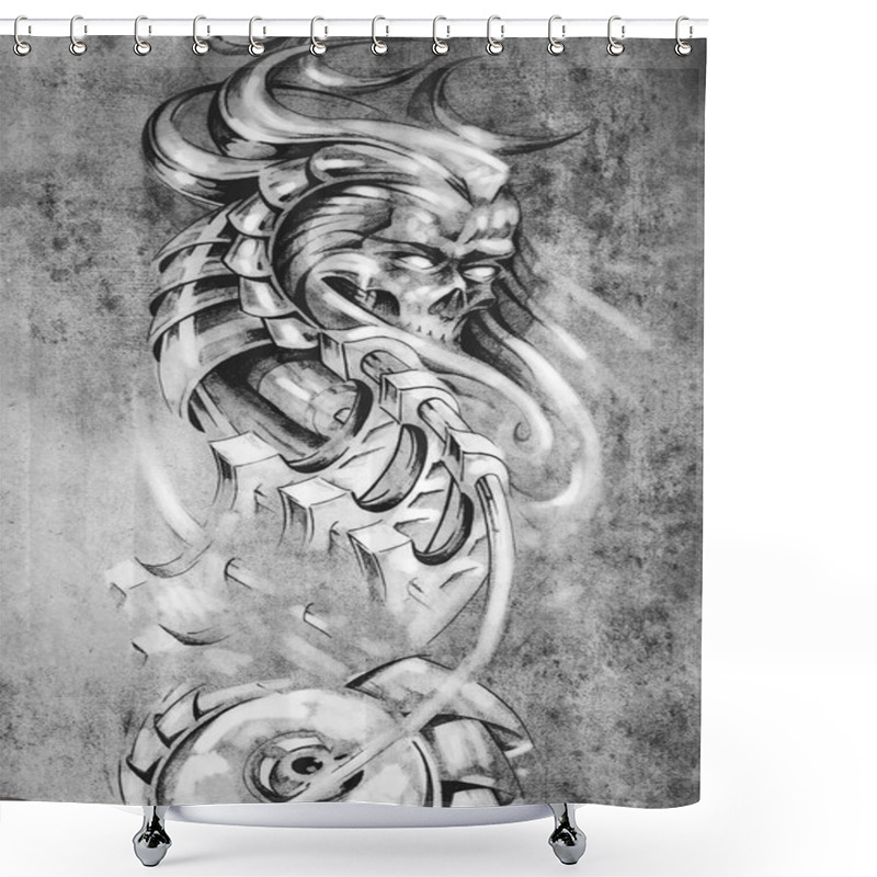 Personality  Animal Monster And Machine Gears Shower Curtains