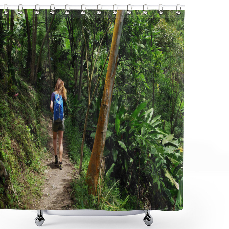 Personality  Path To Marinca Waterfall, Minca, Colombia, South America Shower Curtains