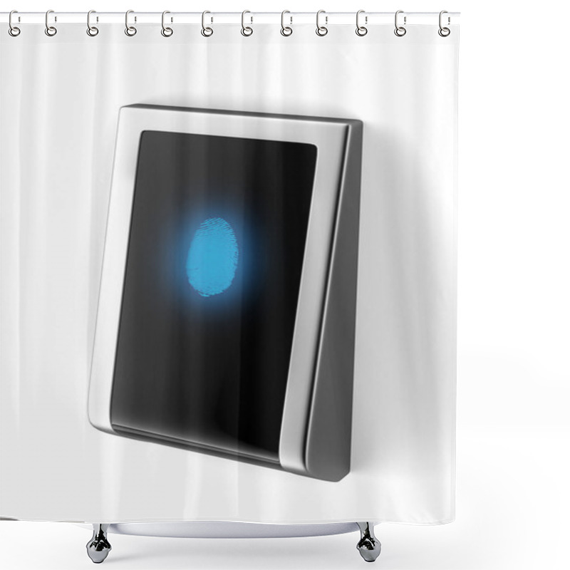 Personality  Biometric Scan Of A Finger Shower Curtains