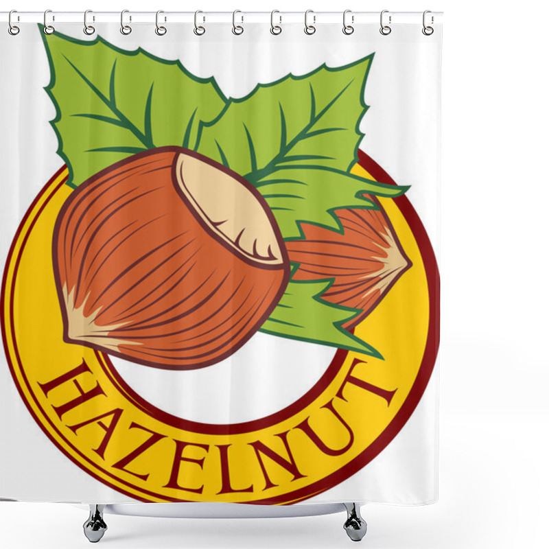 Personality  Hazelnut Label Shower Curtains