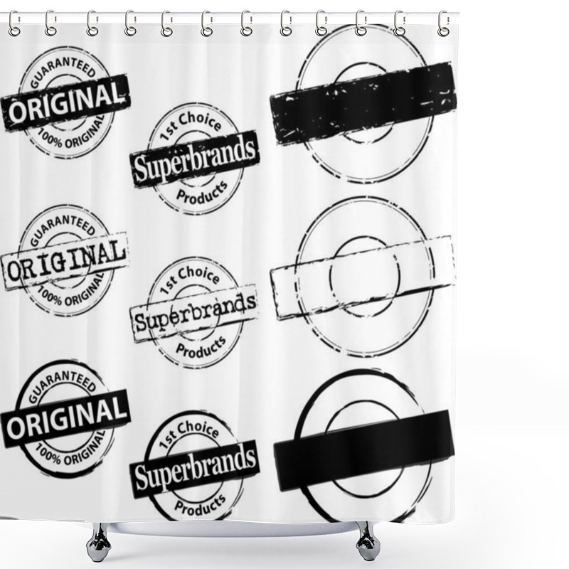 Personality  Rubber Stamp Original And Superbrand Shower Curtains