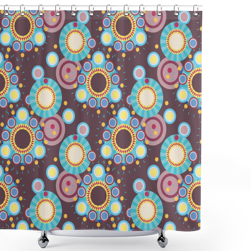 Personality  Seamless Floral Background In Blue And Violet Tones Shower Curtains