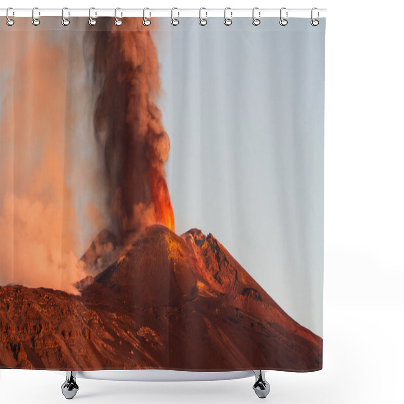 Personality  Etna Volcano Eruption Shower Curtains