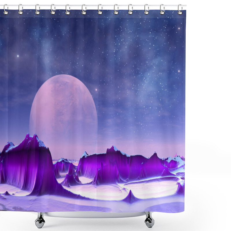 Personality  Purple Moon Shower Curtains