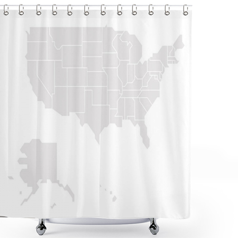 Personality  Generalized Retro Map Of USA Shower Curtains