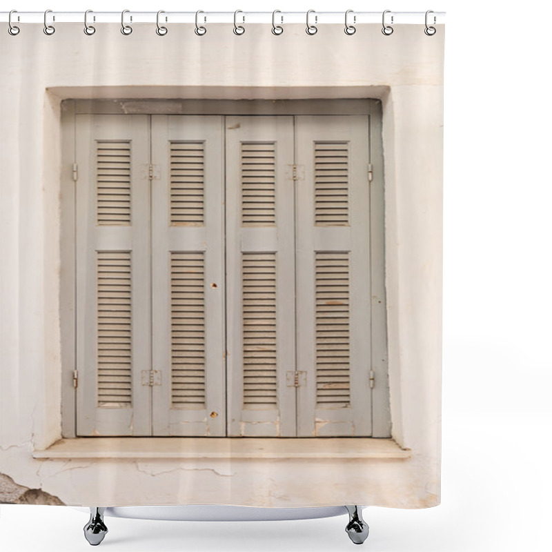 Personality  Window With Shutters Shower Curtains