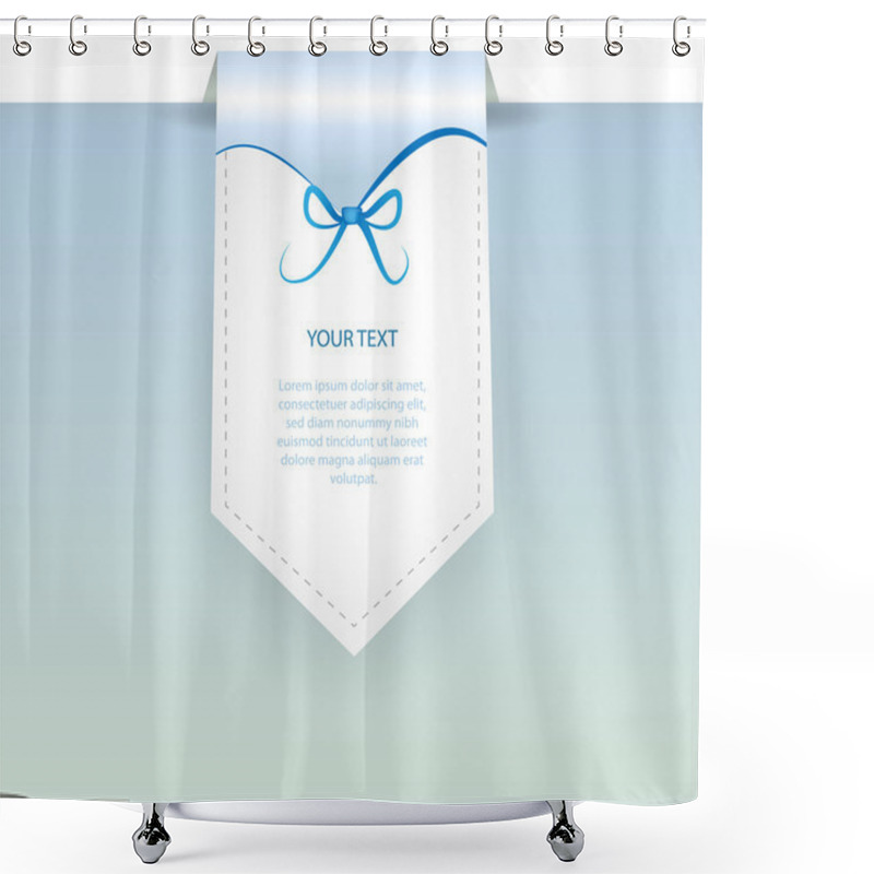 Personality  Vector Blue Banner. Vector Illustration.  Shower Curtains