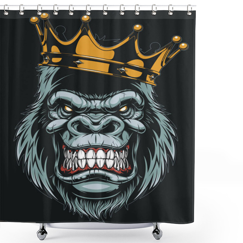 Personality  Ferocious Gorilla Head Shower Curtains