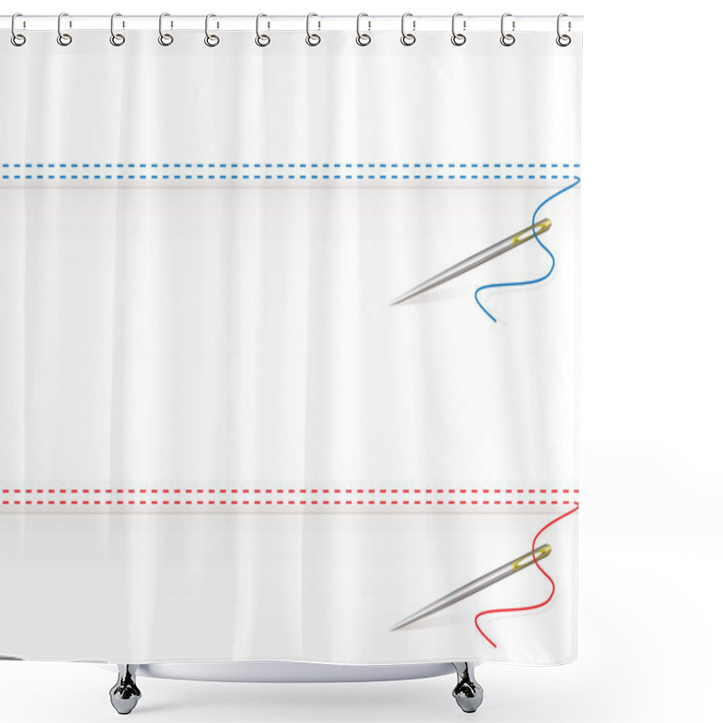 Personality  Needle Work Border Shower Curtains