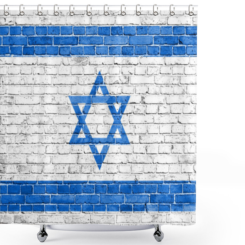 Personality  Grunge Israel Flag Shower Curtains