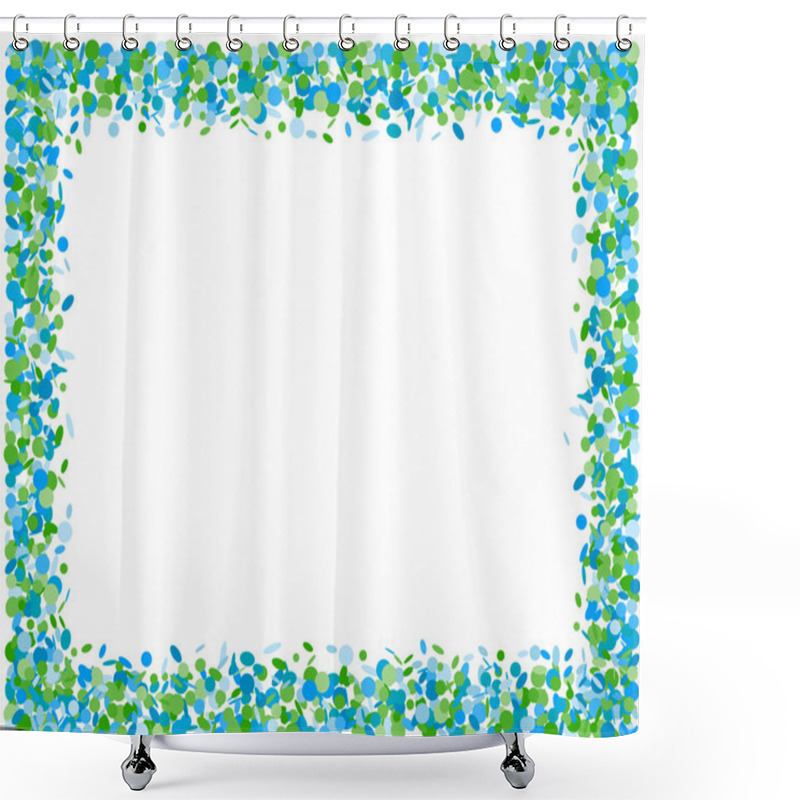 Personality  Confetti Frame Shower Curtains