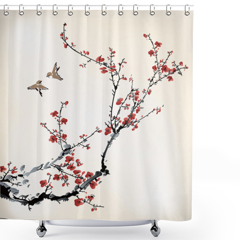 Personality  Ink Winter Sweet Shower Curtains