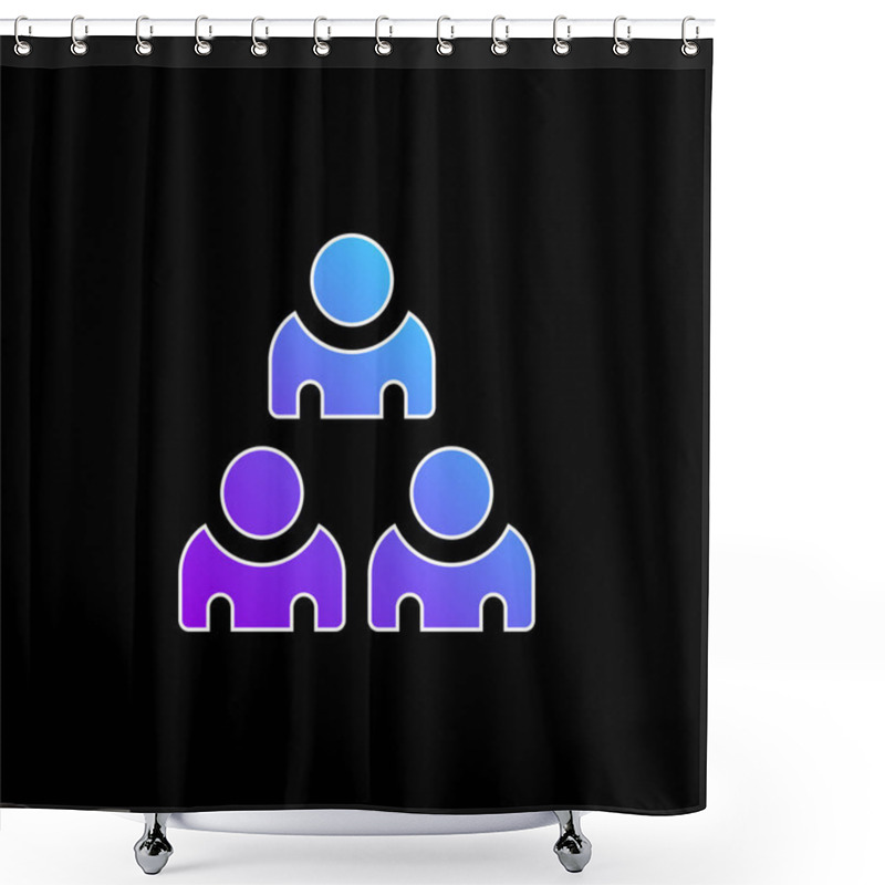 Personality  Audience Blue Gradient Vector Icon Shower Curtains