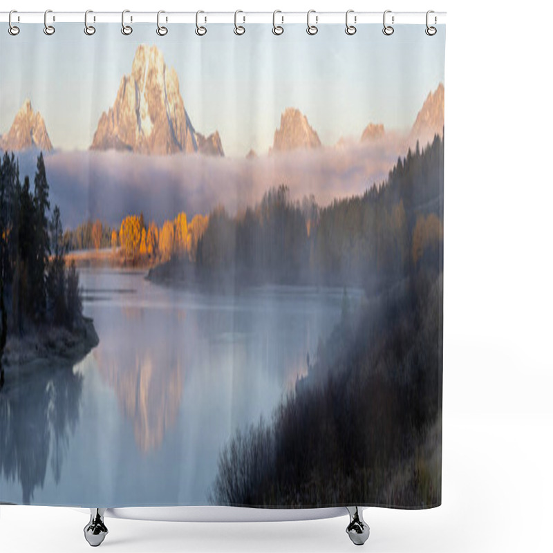 Personality  Sunrise At Oxbow Bend In Grand Teton National Park Shower Curtains