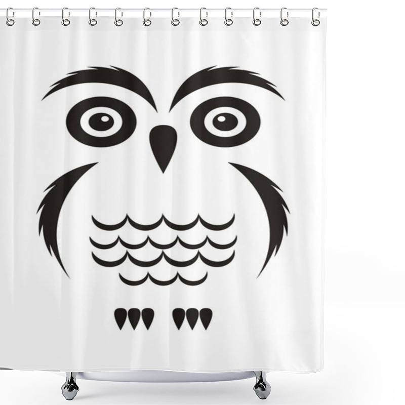 Personality  Black Owl Shower Curtains