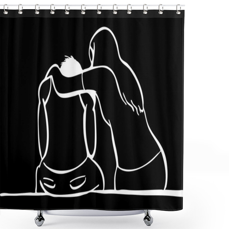 Personality  Depression Shower Curtains