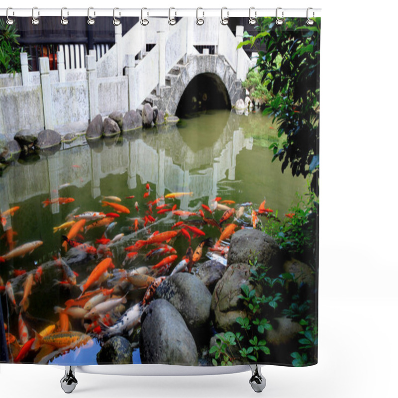 Personality  Koi In The Pond Shower Curtains