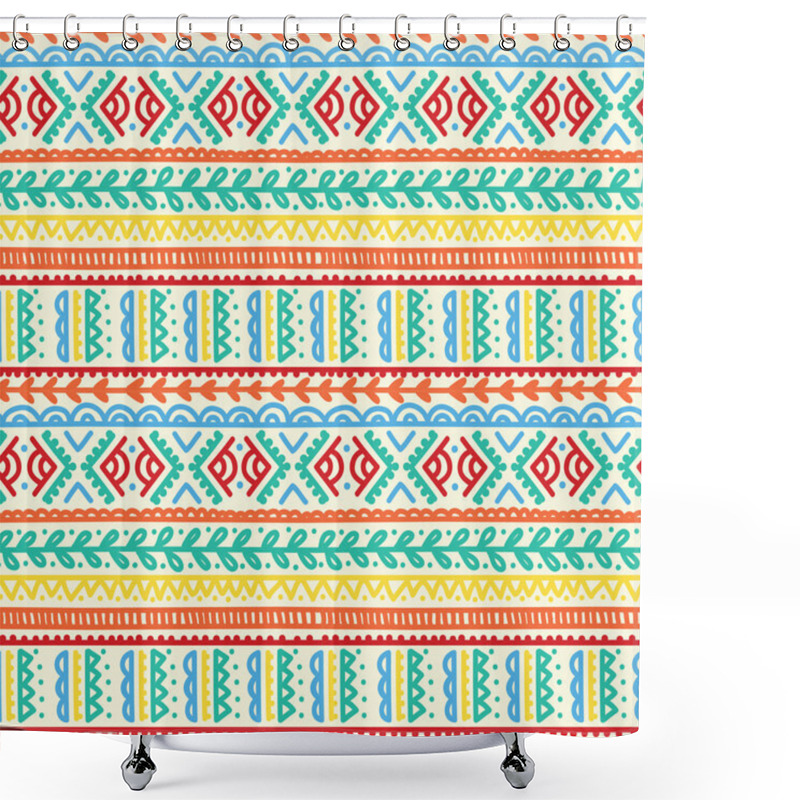 Personality  Abstract Seamless Pattern In Boho Style Shower Curtains