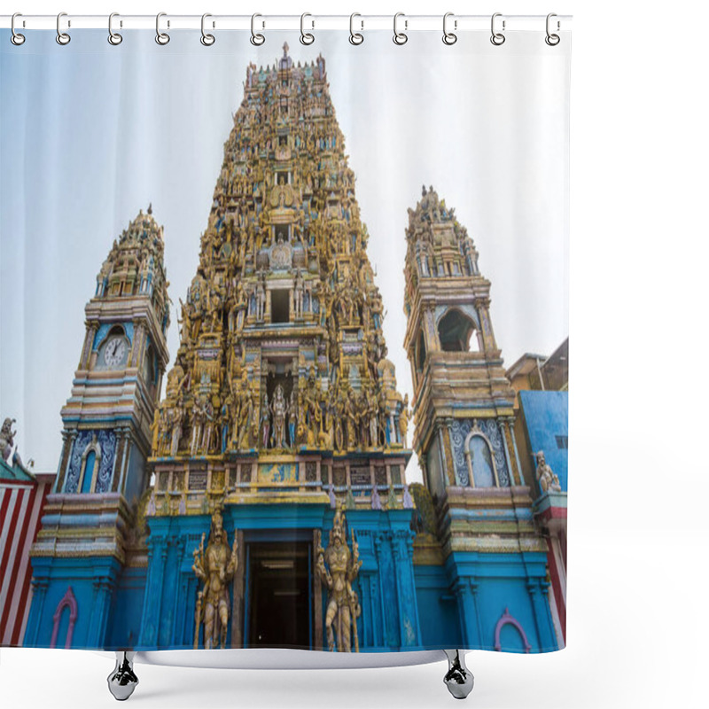 Personality  Sivasubramania Swami Kovil Hindu Temple In Colombo In A Sunny Day, Sri Lanka Shower Curtains