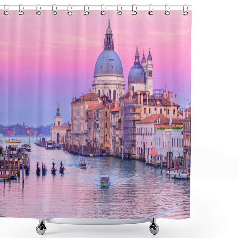 Personality  Grand Canal And Basilica Of Santa Maria Della Salute At Sunset In Venice Shower Curtains