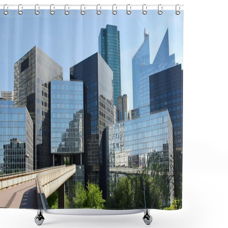 Personality  Modern Buildings In The Business District Shower Curtains