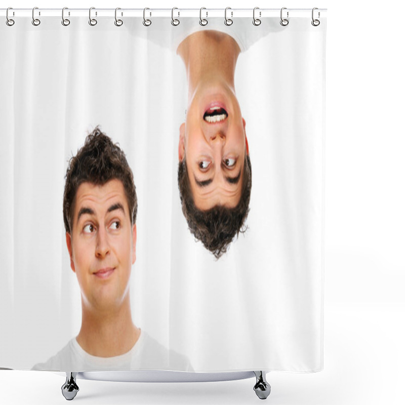 Personality  Two Faces Shower Curtains