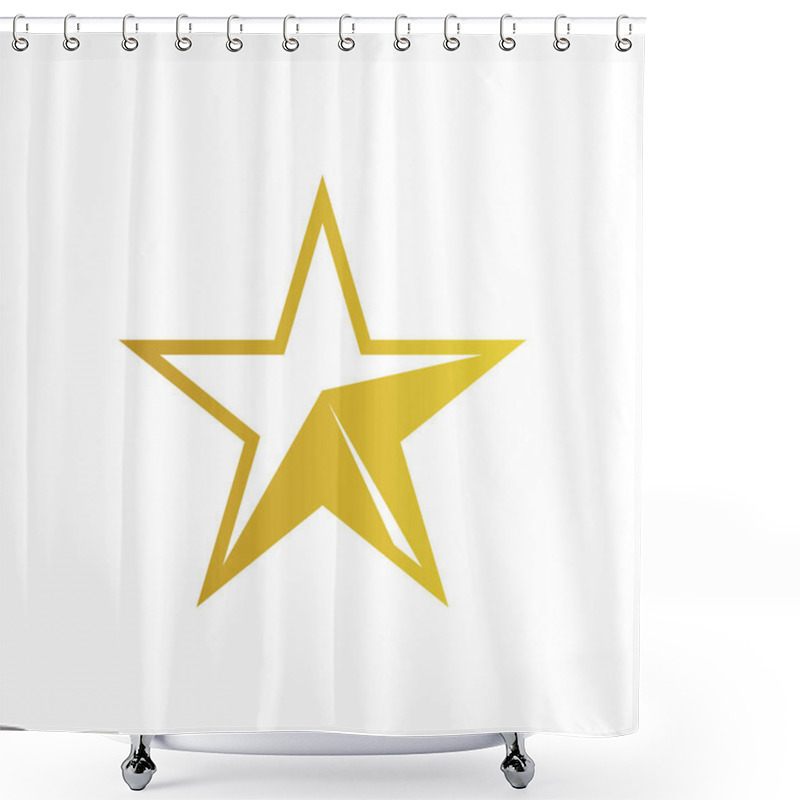 Personality  Modern Abstract Star Icon Design On A Minimal White Background Vector Illustration Shower Curtains