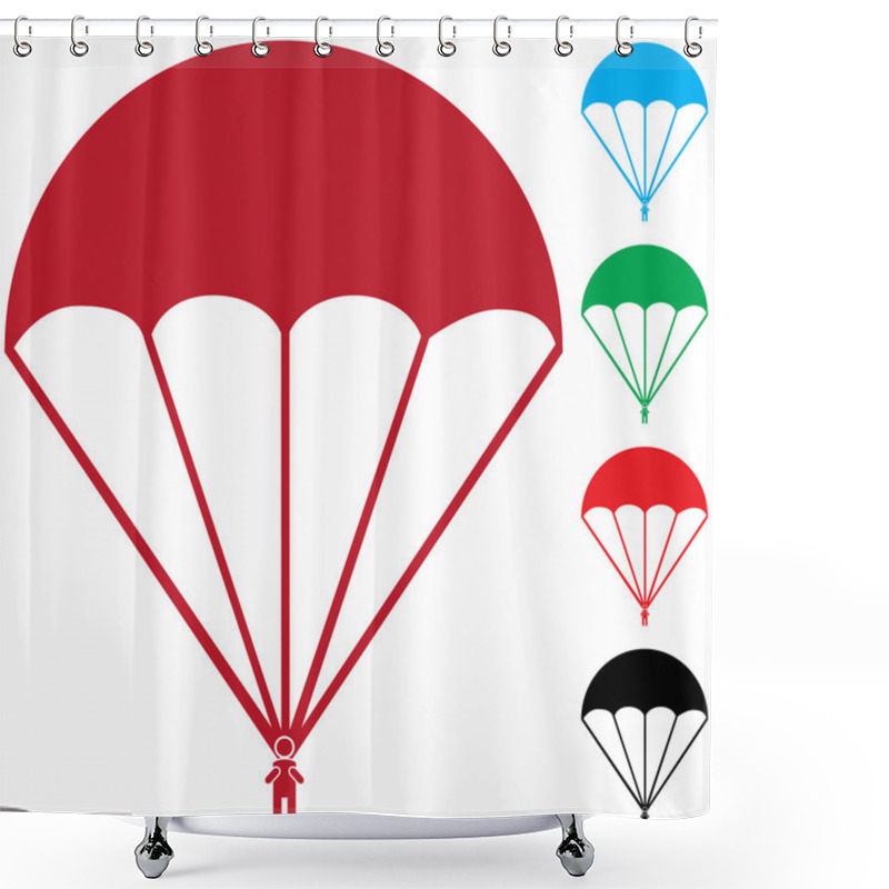 Personality  Set Of Paratroopers Shower Curtains