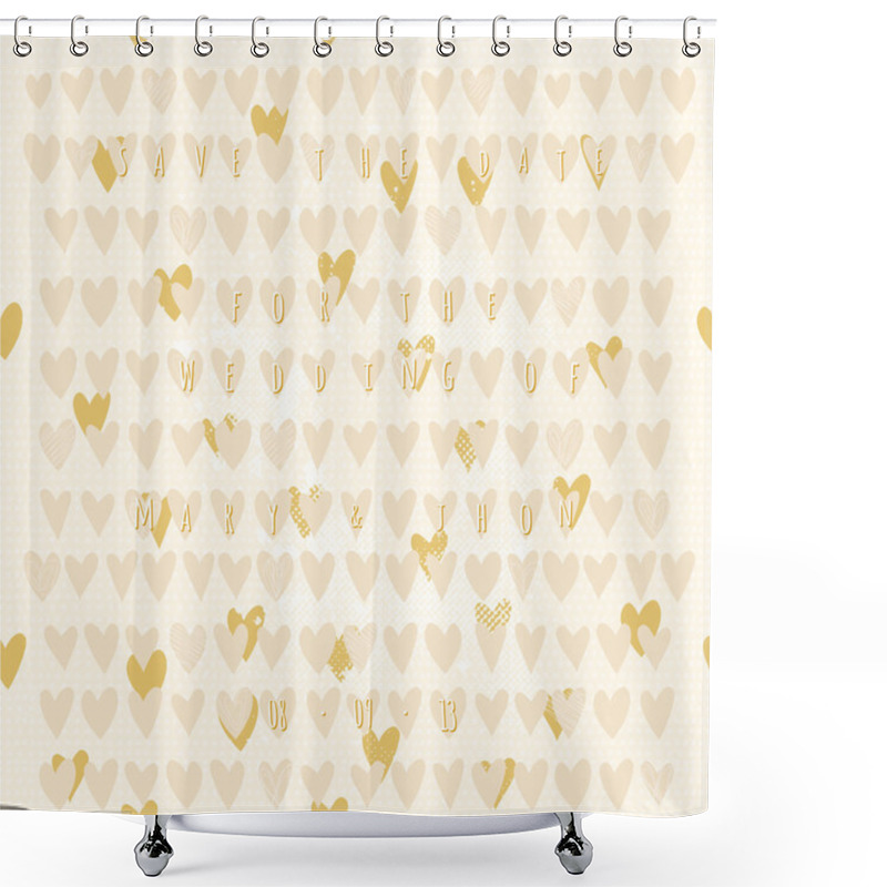 Personality  Beautiful Love Hearts Background. Shower Curtains