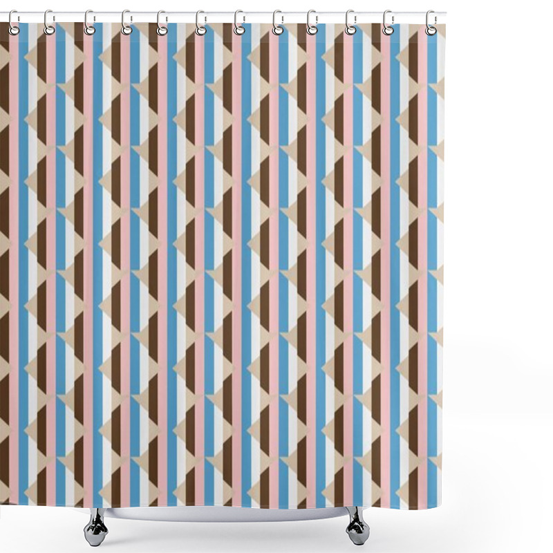 Personality  Seamless Abstract Background With Geometric Elements Shower Curtains