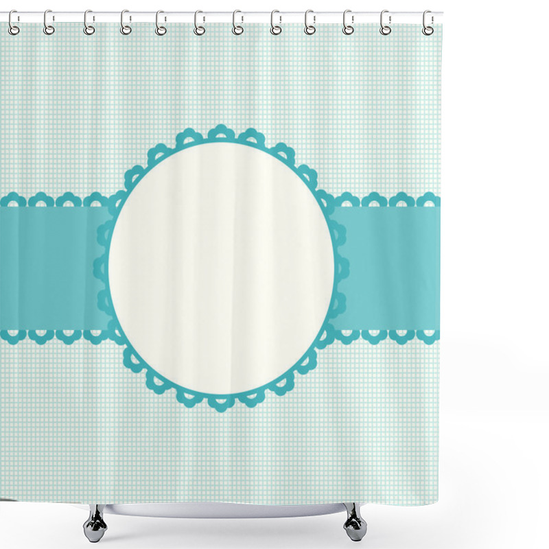 Personality  Greeting Card Happy Birthday Frame Design.  Shower Curtains