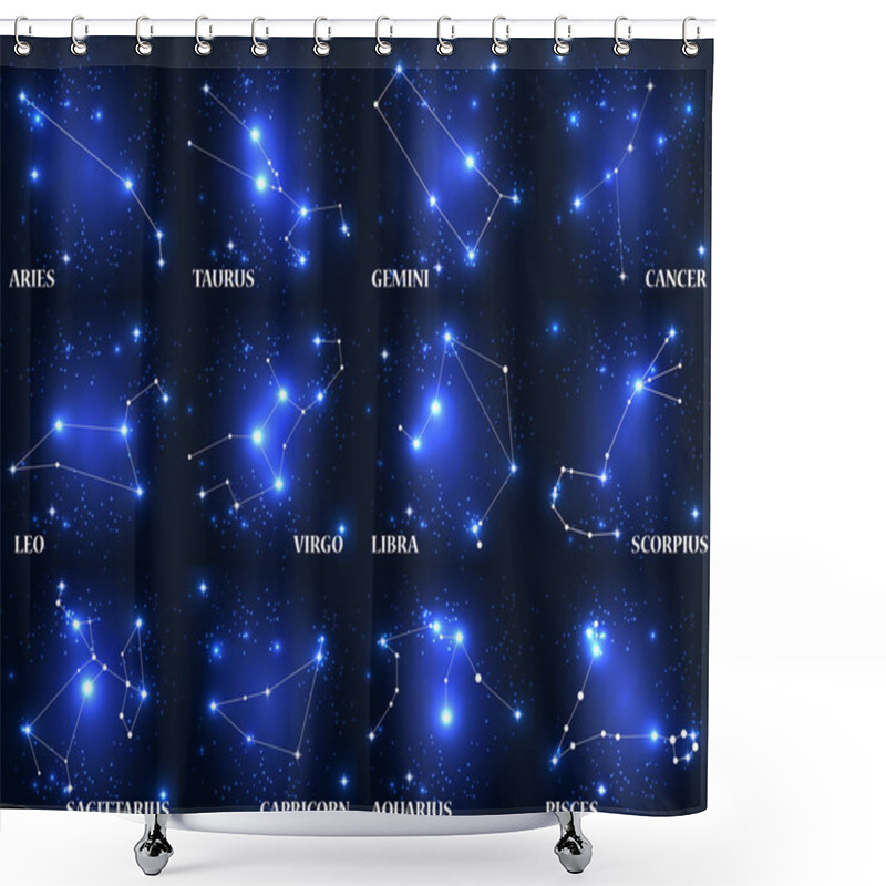 Personality  Set Of Zodiac Signs Shower Curtains