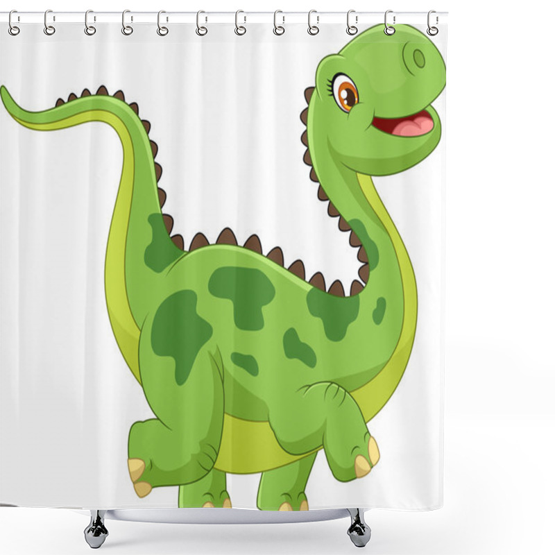 Personality  Cartoon Happy Dinosaur Shower Curtains