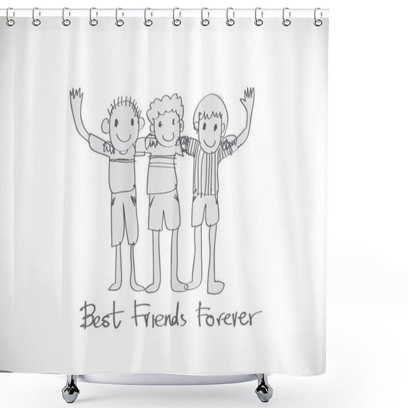 Personality  Best Friends Forever Shower Curtains