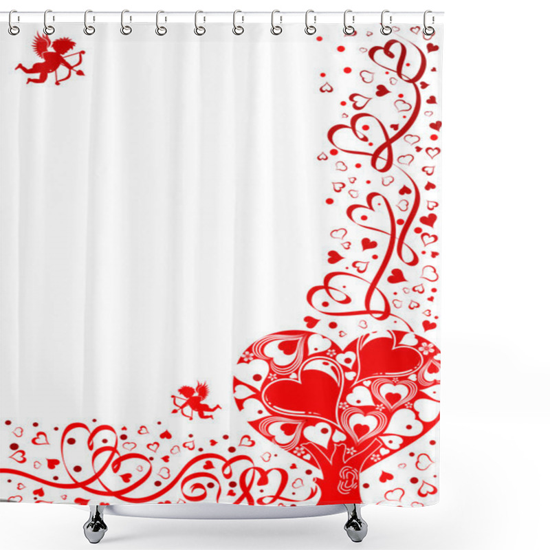 Personality  Valentines Day Shower Curtains