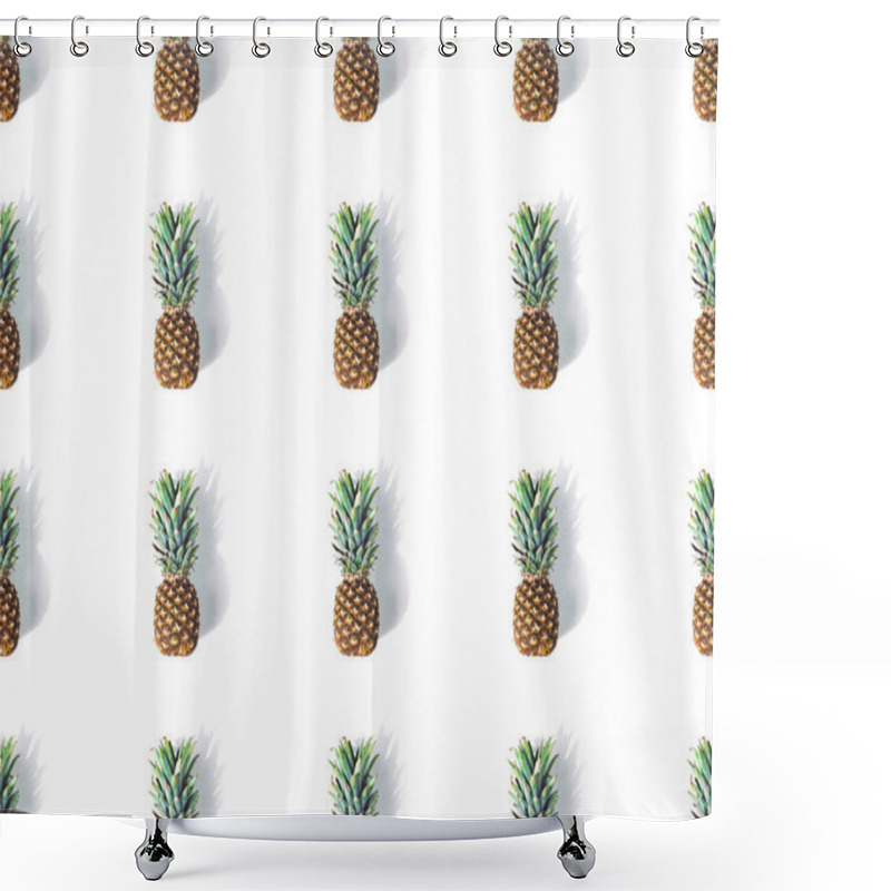 Personality  Pineapples Background Shower Curtains