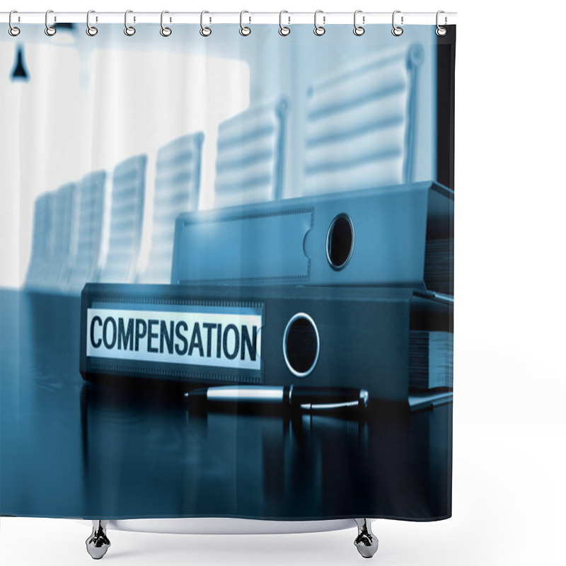 Personality  Compensation On Folder. Blurred Image. 3D. Shower Curtains