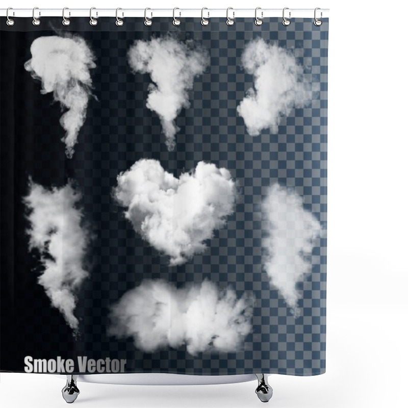 Personality  Smoke Vectors On Transparent Background.  Shower Curtains