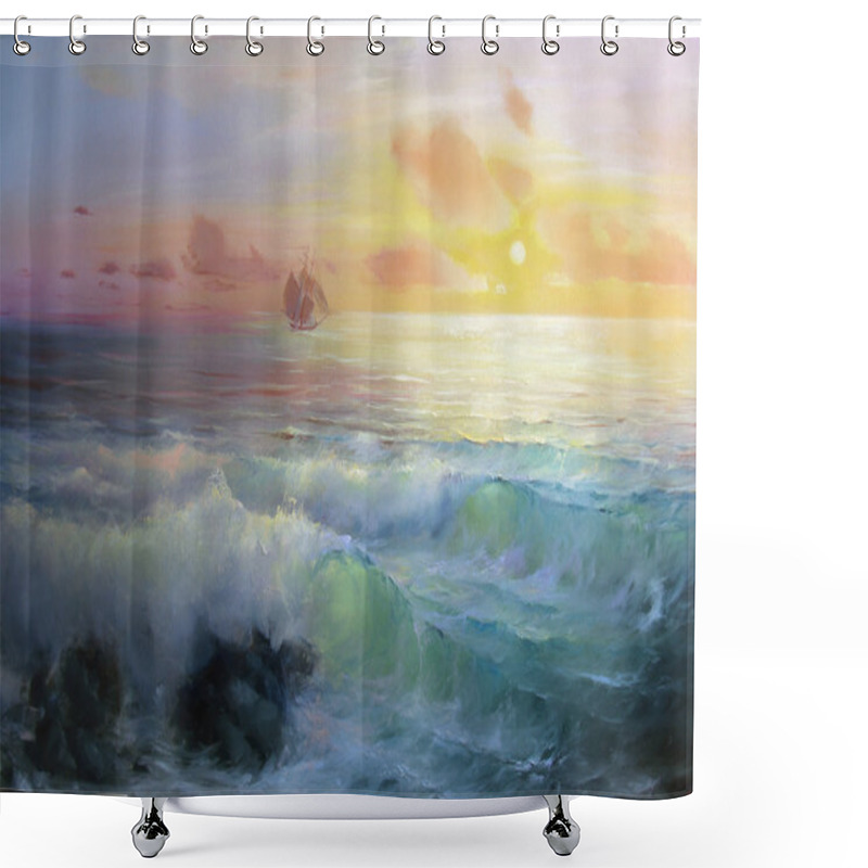 Personality  The Warm Surf. Shower Curtains