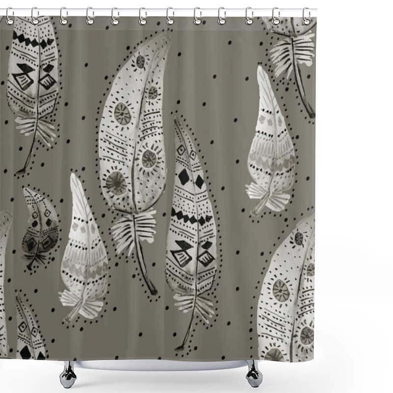 Personality  003-FEATHERS C06 PAT-01 Shower Curtains