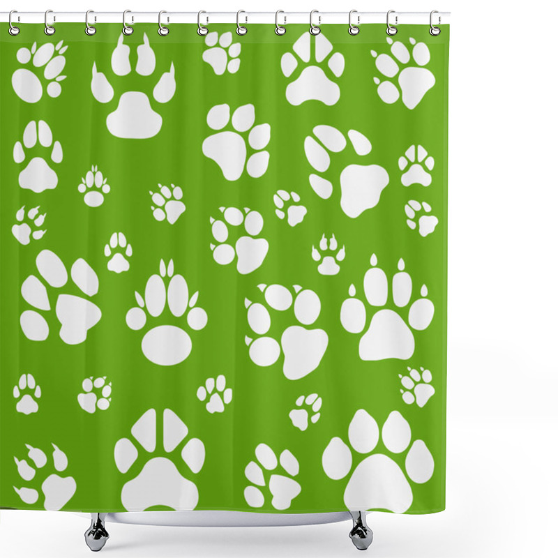 Personality  Cats, Dogs And Other Pet Footprints Shower Curtains