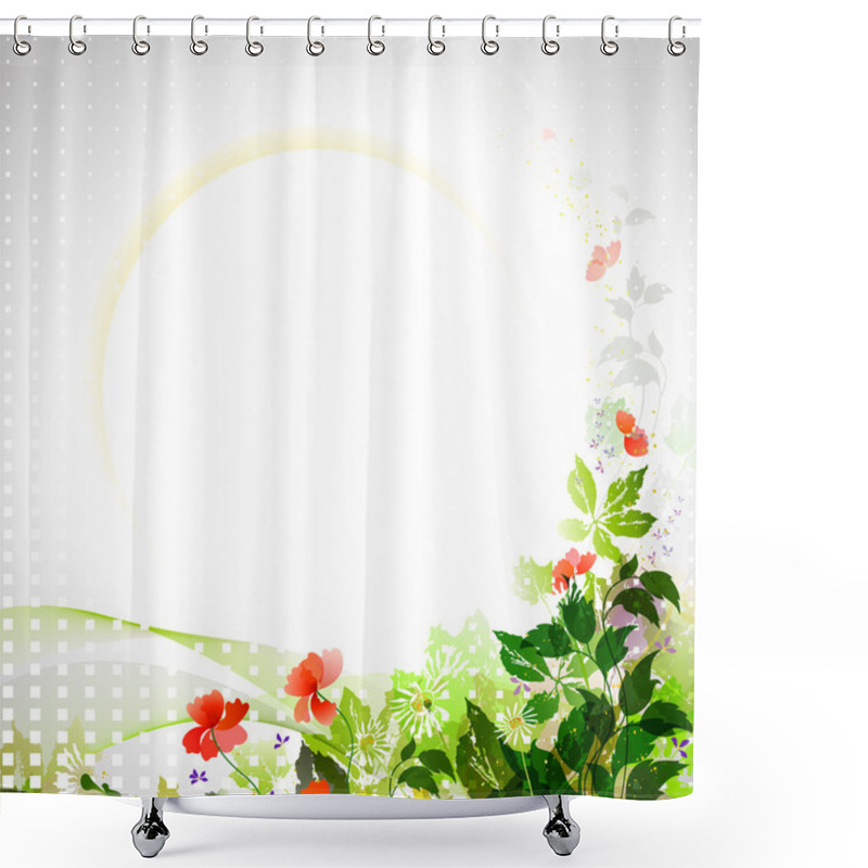 Personality  Summer Composition With Place For Text Shower Curtains